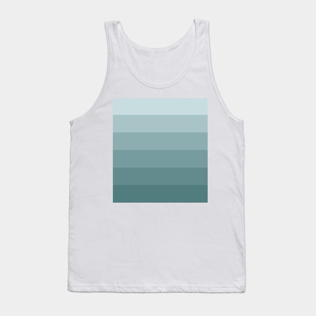 Stripes - Gradient - Dark to Light teal blue turquoise Tank Top by AbstractIdeas